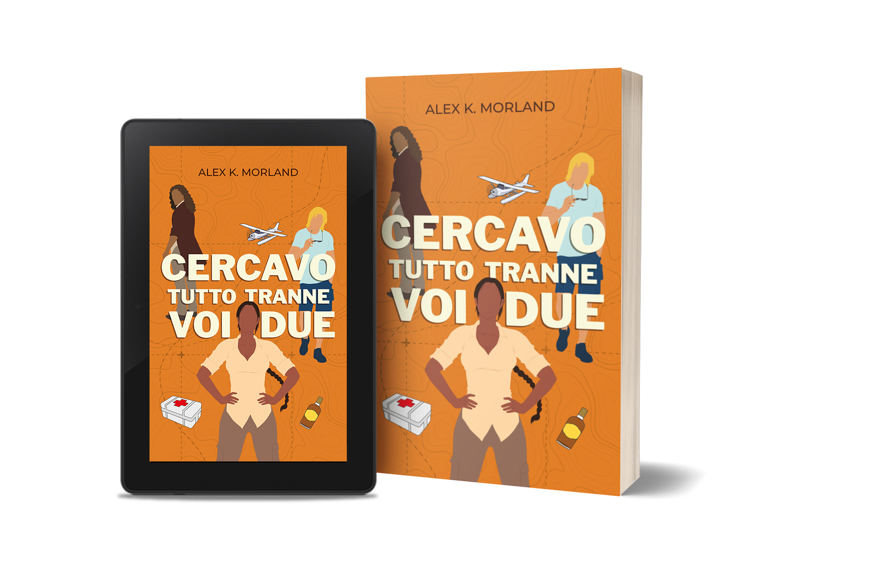 cover del romanzo "Cercavo Tutto Tranne Voi Due" in formato digitale e cartaceo per Amazon Kindle e Kobo